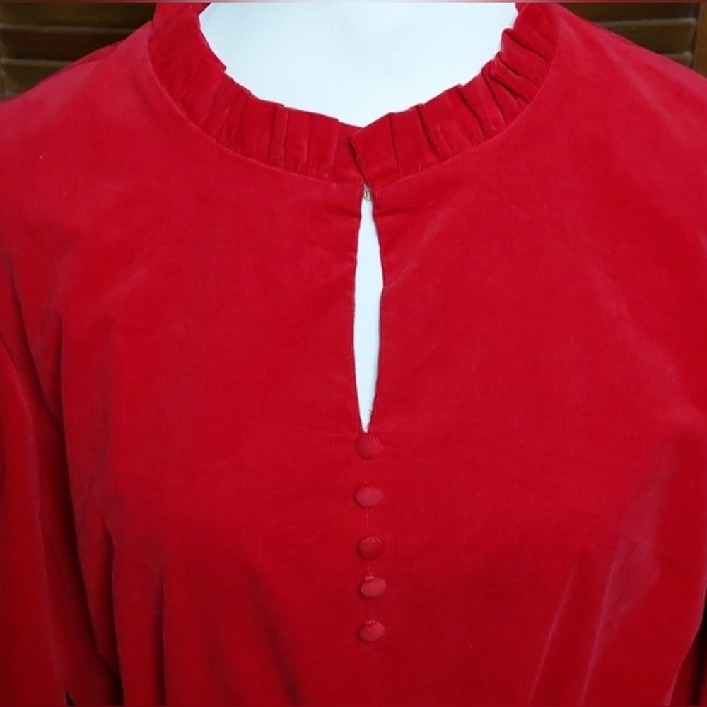 Draper James Red Corduroy Dress - Picture 6 of 12